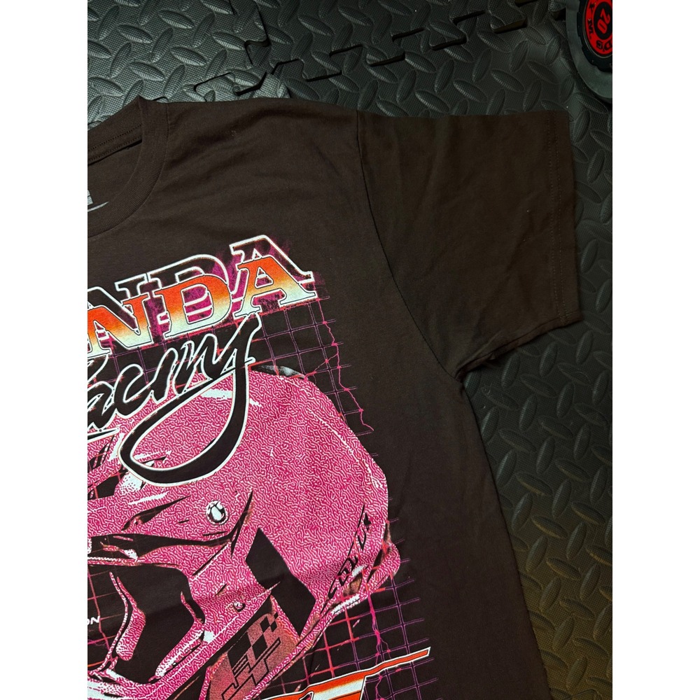 Honda Racing JT Racing USA Circuit Dreams Graphic T-Shirt Brown Mens L - Picture 5 of 8